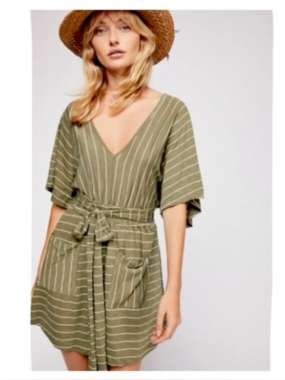 Free People FP Beach Paradise Stripes Mini Dress Bohemian Vacation Summer Medium